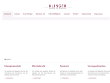 Tablet Screenshot of klinger-erbrecht.de